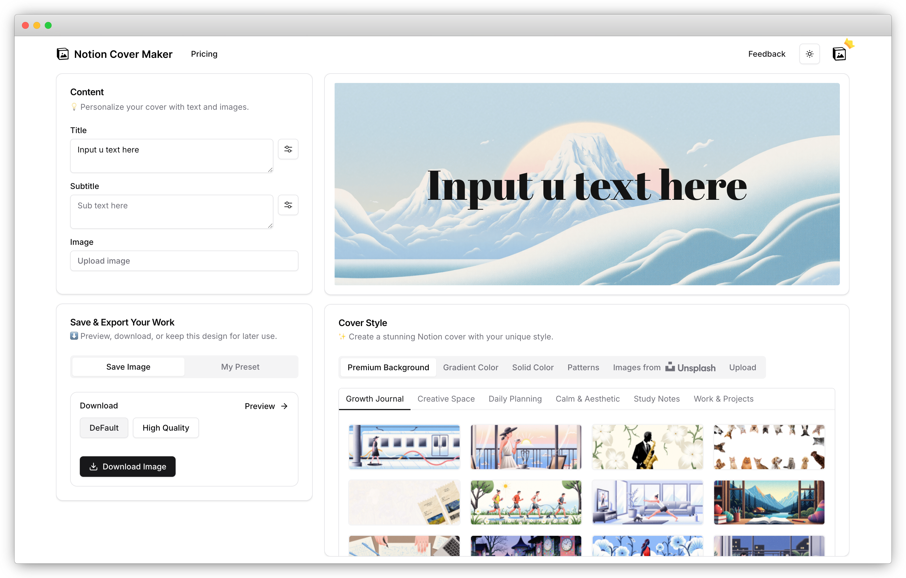 Notion Cover Maker Perfect Export Quality